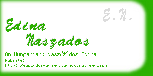 edina naszados business card